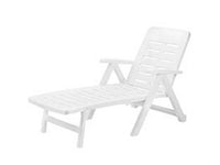 lettino da giardino "smeraldo" bianco - cm.72x189x96h. - peso kg.10,4 cod:ferx.fer246859