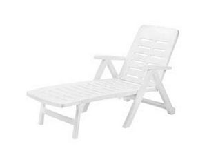 lettino da giardino "smeraldo" bianco - cm.72x189x96h. - peso kg.10,4 cod:ferx.fer246859