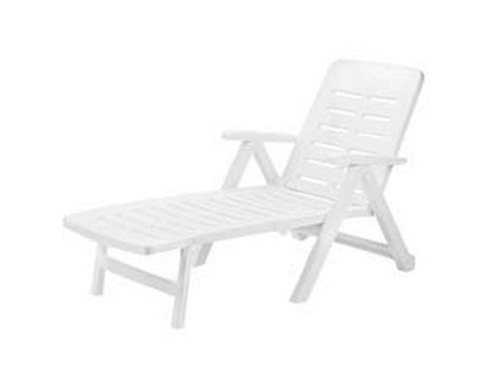 lettino da giardino "smeraldo" bianco - cm.72x189x96h. - peso kg.10,4 cod:ferx.fer246859