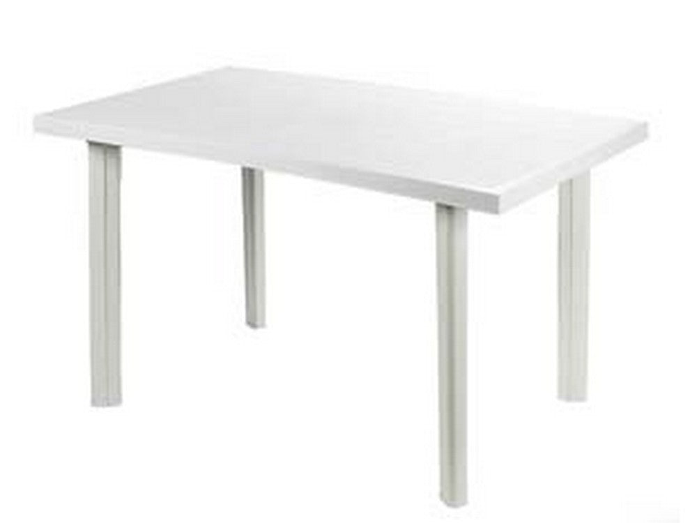 tavolo da giardino "velo" bianco cm.125x76x72h. - cm.126x76x72h. - peso kg.8,8 cod:ferx.fer246897