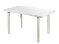 tavolo da giardino "velo" bianco cm.125x76x72h. - cm.126x76x72h. - peso kg.8,8 cod:ferx.fer246897