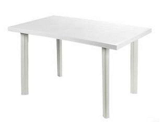 tavolo da giardino "velo" bianco cm.125x76x72h. - cm.126x76x72h. - peso kg.8,8 cod:ferx.fer246897