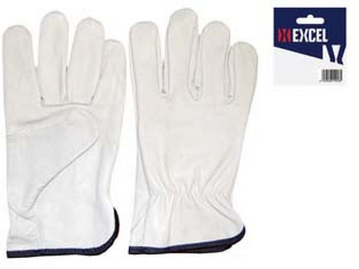 12blister guanti da lavoro in pelle bovina bianco - tg.9 cod:ferx.fer250009