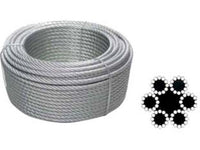 fune metallica in acciaio zincato - ø mm14 rt da mt100, 72 fili cod:ferx.fer250337