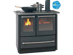 cucina a legna sovrana easy evo 2.0 7,5 kw nero antracite - misure cm.96,4x64,1x84,8h. - peso kg.140 cod:ferx.fer251310