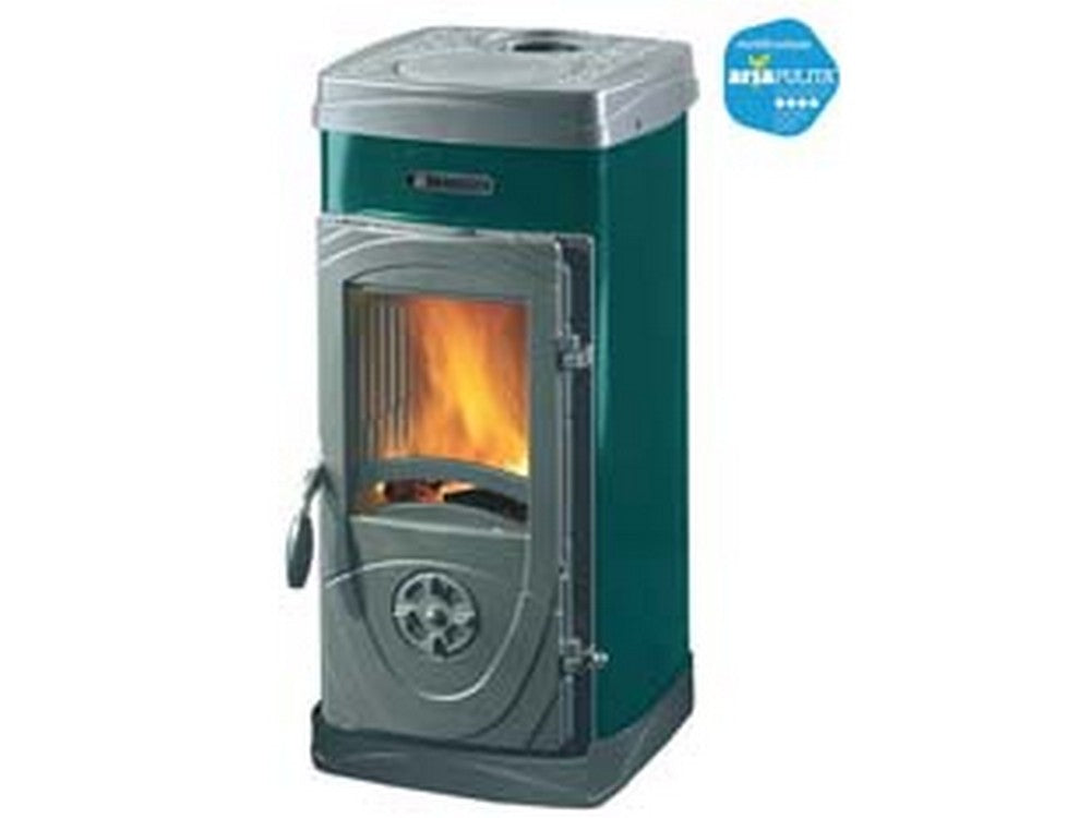 stufa a legna super junior 5 kw verde - misure cm.36,0x41,9x77,1h. - peso kg.64 cod:ferx.fer251501