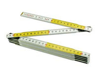 doppiometro in legno bianco/giallo ce - mt.2 cod:ferx.fer252829