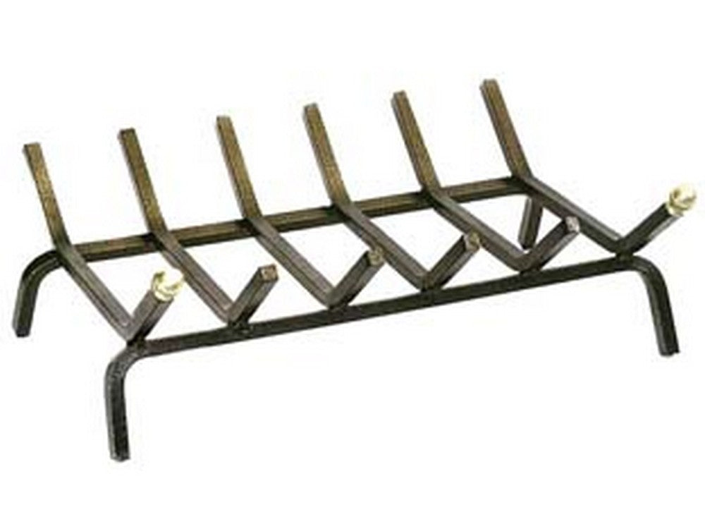 brucialegna rettangolare a 6 barre per camino - cm.46x35x16h. (622) cod:ferx.fer253345