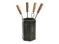set attrezzi da camino con secchiello esagonale - cm.50h. (669a) cod:ferx.fer253383