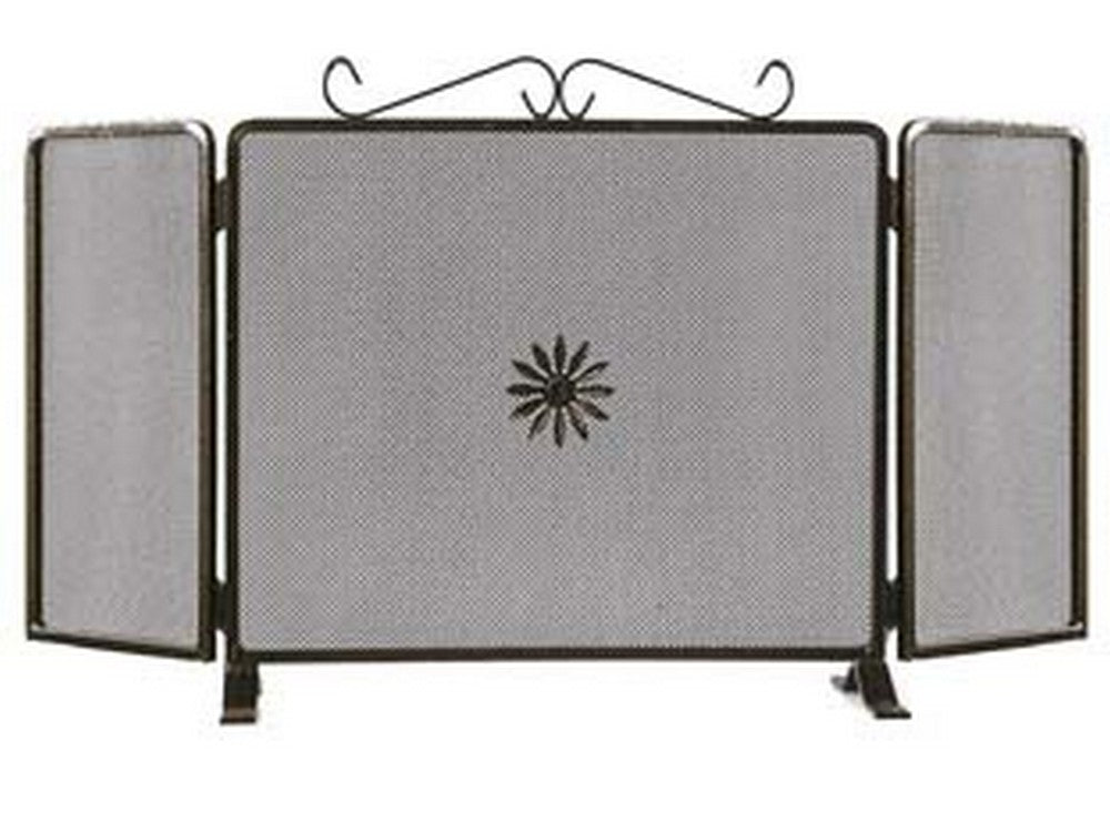 parascintille due ante decoro fiore per camino - cm.80x50h. (677d) cod:ferx.fer269049