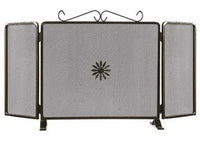 parascintille due ante decoro fiore per camino - cm.80x50h. (677d) cod:ferx.fer269049