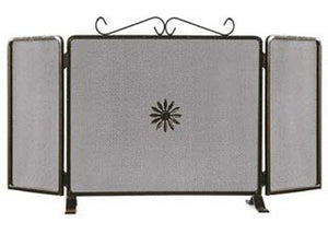 parascintille due ante decoro fiore per camino - cm.80x50h. (677d) cod:ferx.fer269049