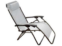 poltrona acciaio pieghevole automatica fume' bianca - cm.65x89x112h. cod:ferx.fer255868