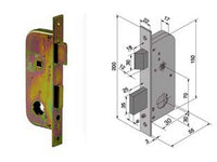 serratura da infilare per cancelli 2 mandate e scrocco cilindro sfilabile 067 - mm.30 con catenaccio mm.25 (06730000) cod:ferx.fer259361