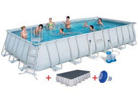 piscina power steel rettangolare telaio portante cm.549x274x122h. - kg.110,3 -lt.14.812-filtro cartuccia (art.56465) cod:ferx.fer260831