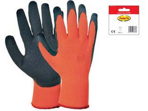 12blister guanti da lavoro impregnati in lattice alta visibilita' pesanti - tg.10 cod:ferx.fer261456