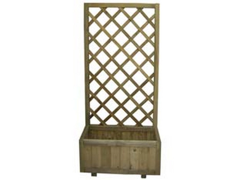 fioriera in pino impregnato con traliccio - cm.30x75x150h. cod:ferx.fer263658