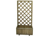 fioriera in pino impregnato con traliccio - cm.30x75x150h. cod:ferx.fer263658