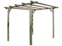 pergola libera in pino impregnato - cm.300x300x240h., base palo cm.9x9 cod:ferx.fer264037