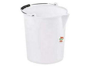 secchio industriale graduato in polietilene bianco - ø cm.28x29 lt.12 cod:ferx.fer271028