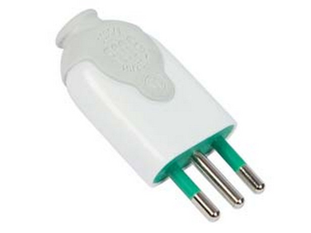 spina dritta 2 poli + terra 10a bianca - bianca 80010  cod:ferx.fer272636