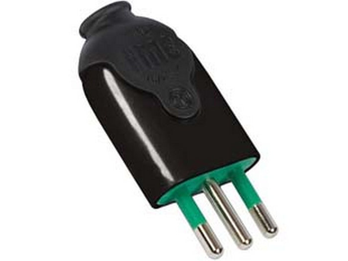 spina dritta 2 poli + terra 10a nera - nera 80011 cod:ferx.fer272650