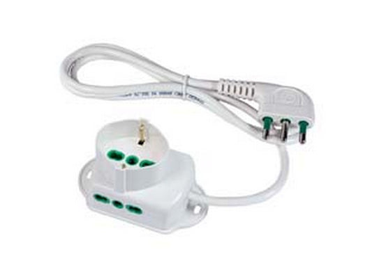 multipresa 2 posti bipasso laterali + 1 schuko - bianca 42105 cod:ferx.fer273114