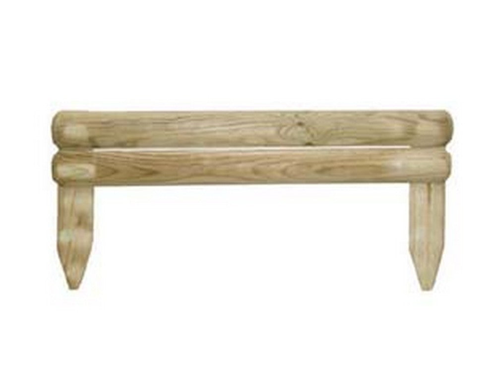 steccato orizzontale 2 assi in pino impregnato - cm.50x20/10h. cod:ferx.fer273459