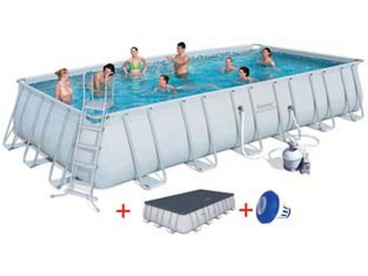 piscina power steel rettangolare telaio portante cm.549x274x122h. - kg.113.9 - lt.14.812 - filtro sabbia (art.56466) cod:ferx.fer274647