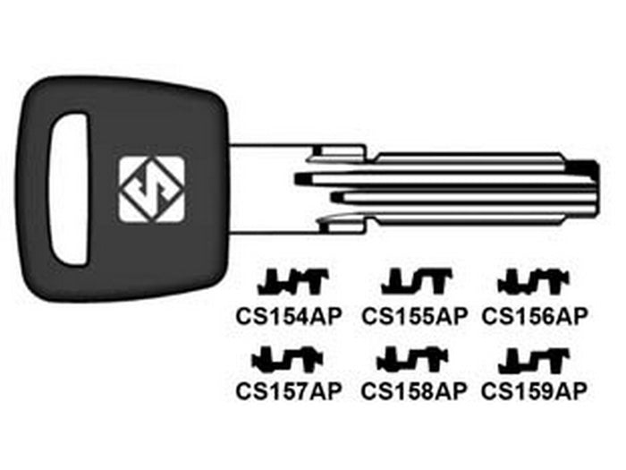 chiavi per cilindri cisa 6+7 spine profilo piatto - cs159ap cod:ferx.fer275736