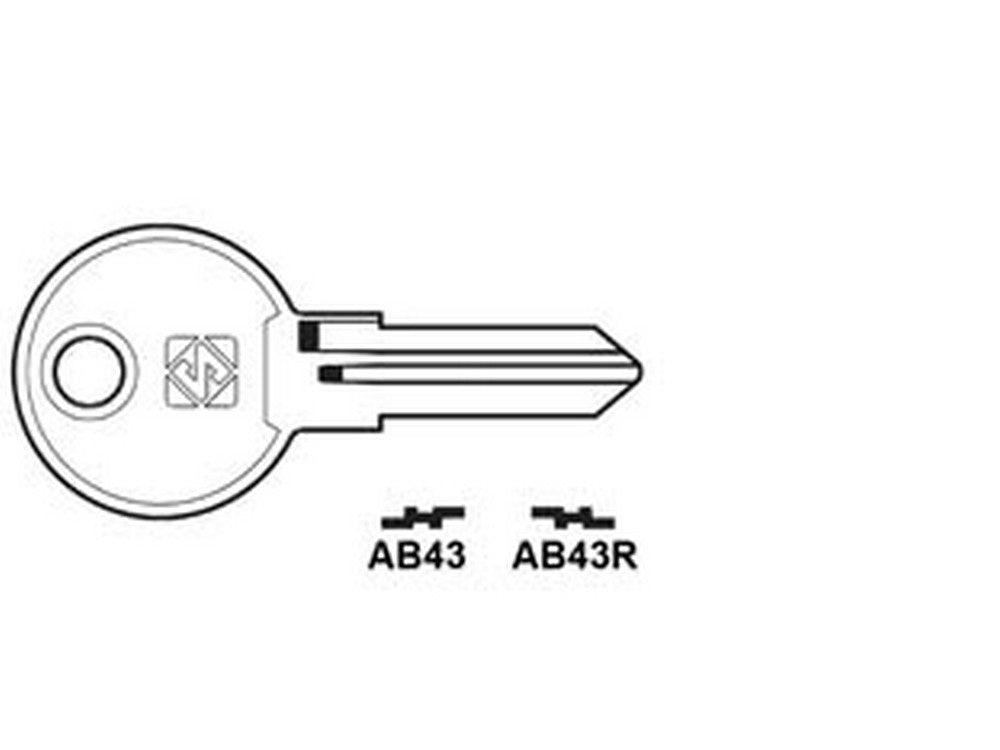 chiavi per cilindri abus 5 spine piccole - ab43 dx cod:ferx.fer275989