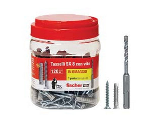 tassello nylon vite promopack "sx 8 s"  mm8x40 vite mm5x50 cod:ferx.fer280242
