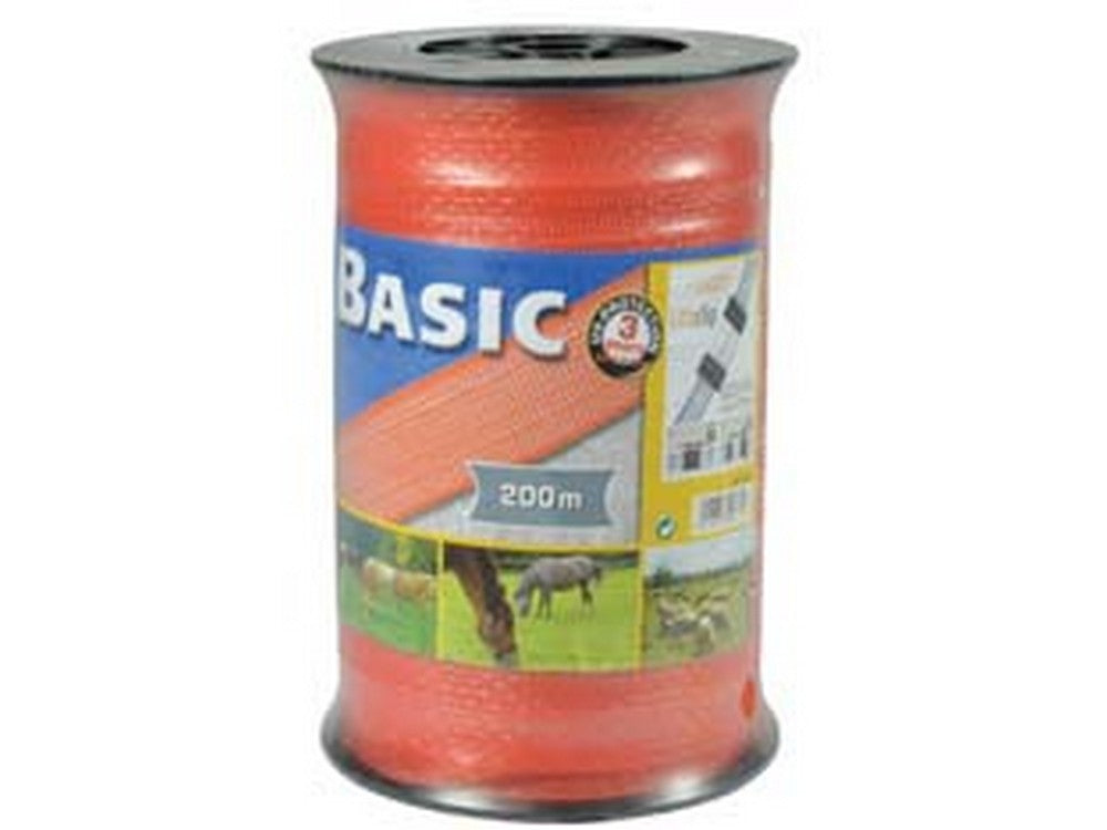 fettuccia per elettrorecinzione - mm.20h., 6 fili inox, carico max kg.60 - mt.200 cod:ferx.fer284769