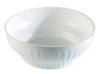 insalatiera costolata in plastica bianca - ø cm.18 cod:ferx.fer291354