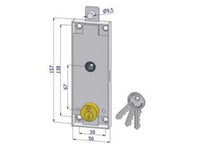 serratura per basculante cilindro tondo 2290 - (2290xzb2008xx3) cod:ferx.fer304580
