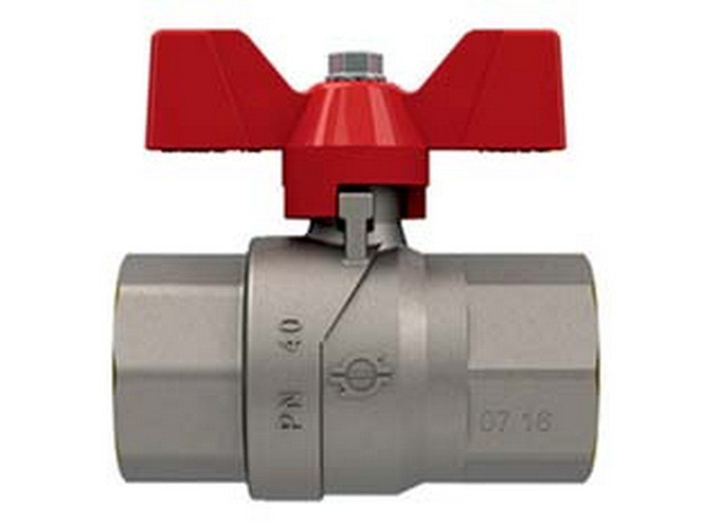 valvola a sfera f/f con maniglia a farfalla "evolution" - ff 1" - pressione esercizio 30 bar cod:ferx.fer304856