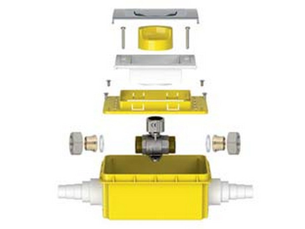 valvola a sfera da incasso gas-box a saldare - codoli ? mm.14 cod:ferx.fer304900