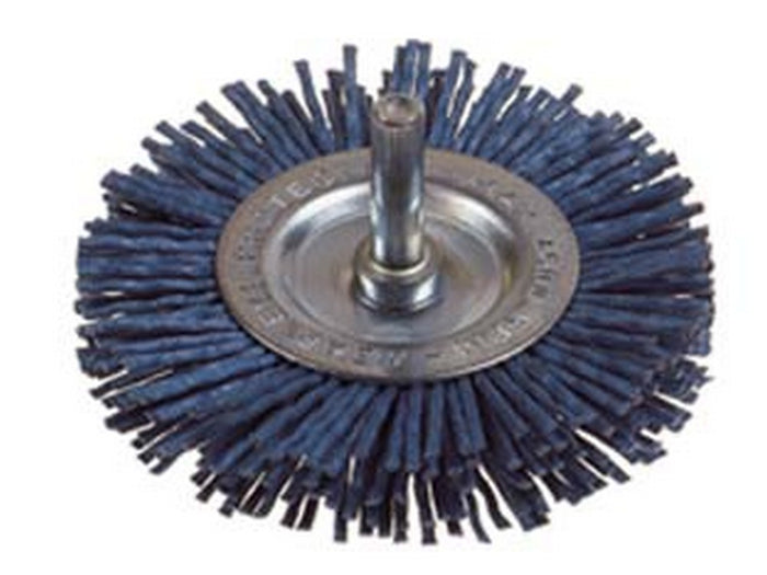 1blister spazzola circolare in nylon abrasivo blu - ? mm.100 pg 497.20 cod:ferx.fer307239