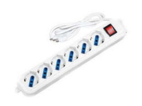 multipresa lineare 6 posti con schuko e con interruttore cod:ferx.fer307611