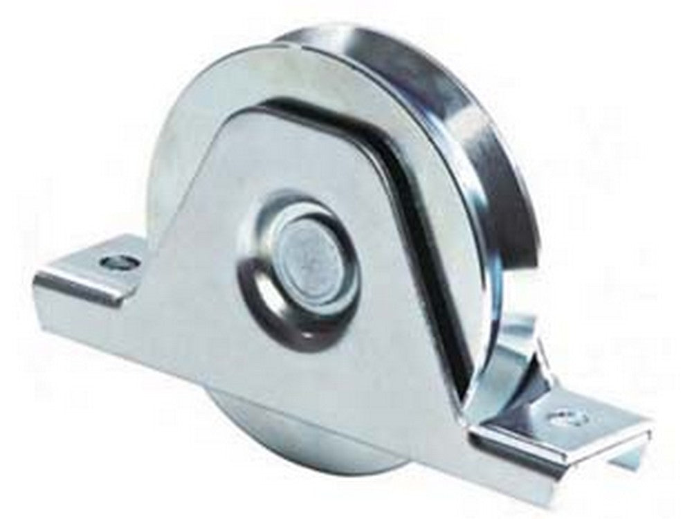 ruota cancelli gola v supporto inferiore art.335 - ø mm.100 supporto mm.155 cod:ferx.fer308274