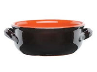 tegame in terracotta 2 manici bicolore - cm.32 cod:ferx.fer308816