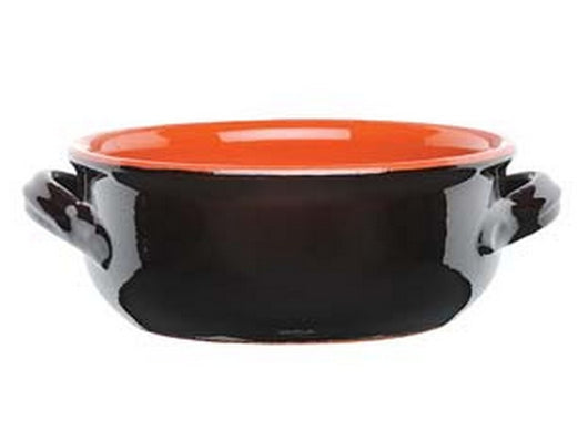 tegame in terracotta 2 manici bicolore - cm.32 cod:ferx.fer308816