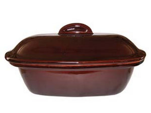 cuociarrosti in terracotta brunella - cm.37 cod:ferx.fer309059