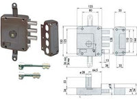 serratura triplice applicare con scrocco doppia mappa 57167 (ex 57165) - mm.64 dx (57167601) cod:ferx.fer312011