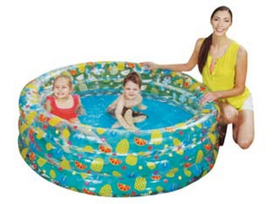 piscina "tropical play pool" trasparente 3 anelli +6 anni - ? cm.150x53h. - peso kg.2,530 (art.51045) cod:ferx.fer313728