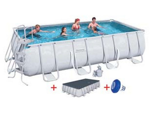 piscina power steel rettangolare telaio portante cm.488x244x122h. - kg.100,1- lt.11.532 - filtro sabbia (art.56671) cod:ferx.fer314442