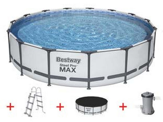 piscina steel pro max tonda telaio portante cm.457x107h. - kg.57,2 -lt.14.970 -filtro cartuccia (art.56488) cod:ferx.fer315630