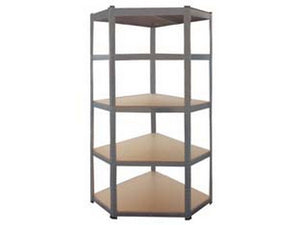 scaffale angolare in kit 5 ripiani in legno - 5 ripiani cm.40x70x40x90x90x180h. cod:ferx.fer316262