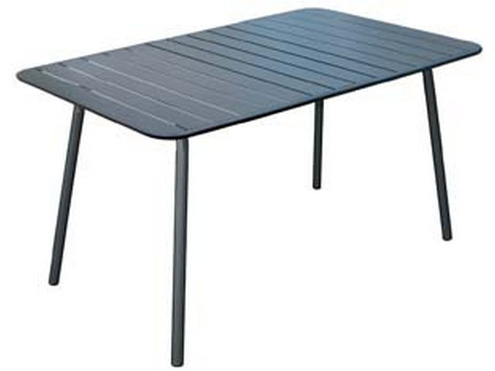 tavolo in acciaio modello londra colore antracite - cm.140x80x73h. cod:ferx.fer316316