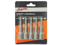 inserti a bussola magnetici per avvitatori set pezzi 5 - 65x13 mm cod:ferx.fer317313